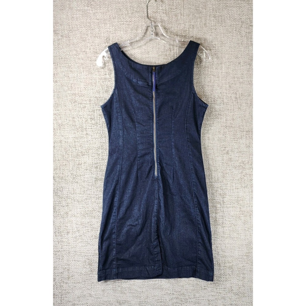 Holding Horses Anthropologie Clara Tie Front Denim Dress Womens 4 Dark Dye Blue - Picture 7 of 11